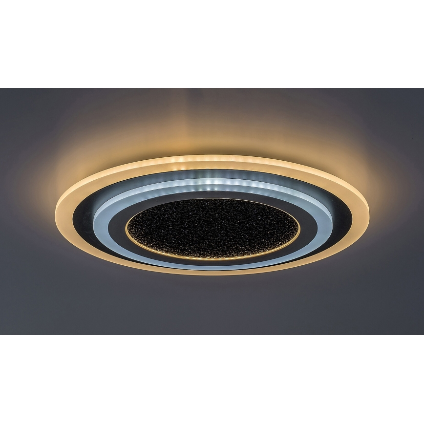 Rabalux - LED Aptumšojama griestu lampa LED/56W/230V 3000/4000/6000K melna + tālvadības pults