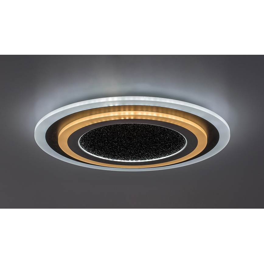 Rabalux - LED Aptumšojama griestu lampa LED/56W/230V 3000/4000/6000K melna + tālvadības pults