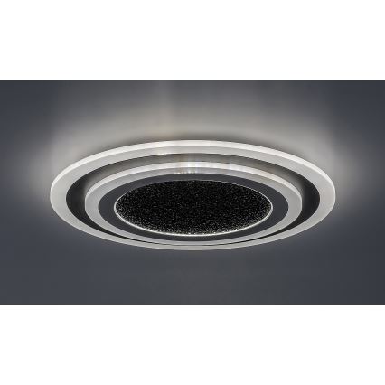 Rabalux - LED griestu lampa ar regulējamu spilgtumu LED/56W/230V 3000/4000/6000K melna + ar tālvadības pulti Ø 45 cm