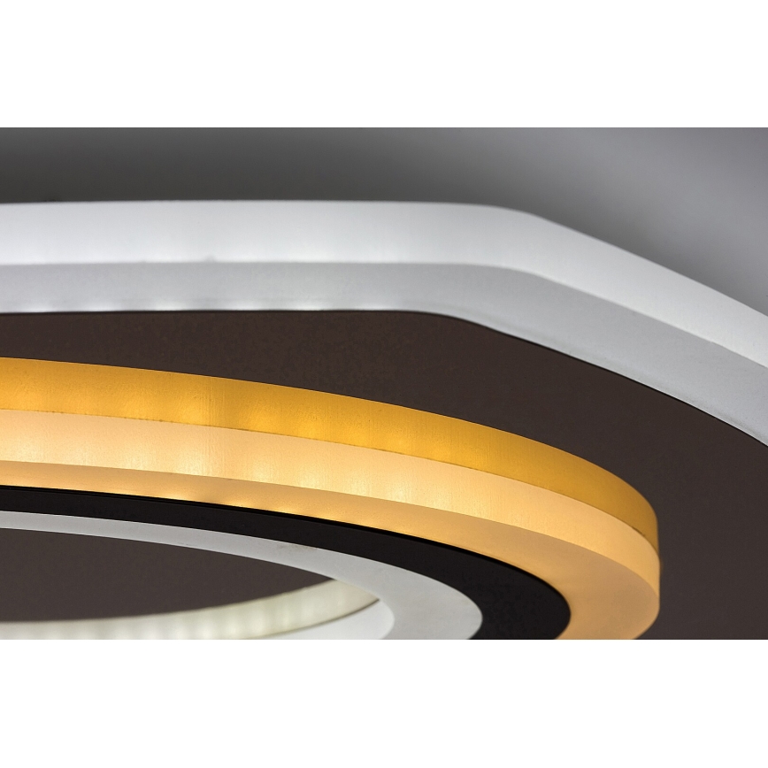 Rabalux - LED aptumšojama griestu lampa LED/60W/230V 3000/4000/6000K matēts hroms/melns + tālvadība 48x48 cm