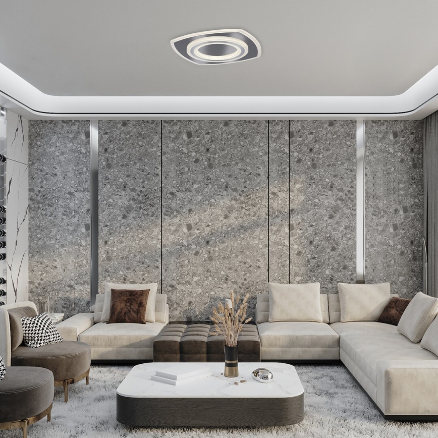 Rabalux - LED regulējama griestu lampa LED/60W/230V 3000/4000/6000K matēta hroma apdare + tālvadības pults 48x48 cm