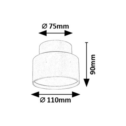 Rabalux - LED Griestu lampa LED/16W/230V 3000K melna