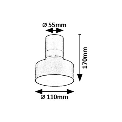 Rabalux - LED griestu lampa LED/10W/230V 3000K melna Ø 11 cm