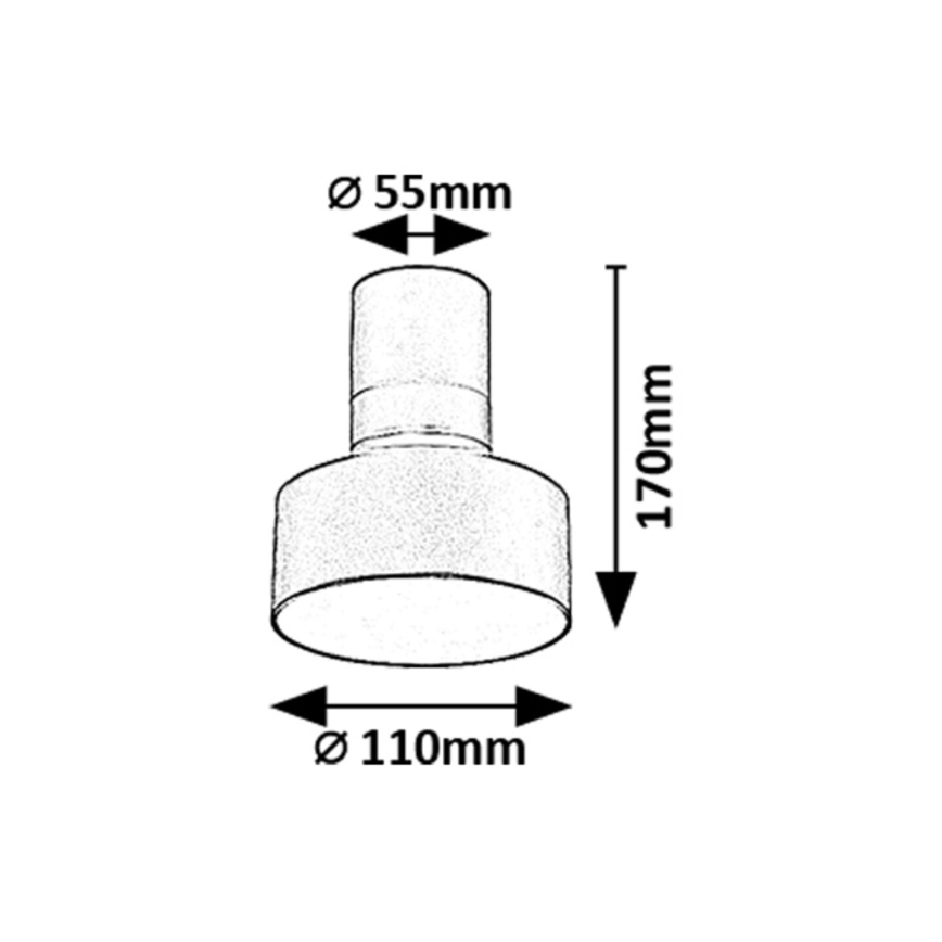 Rabalux - LED griestu lampa LED/10W/230V 3000K melna Ø 11 cm