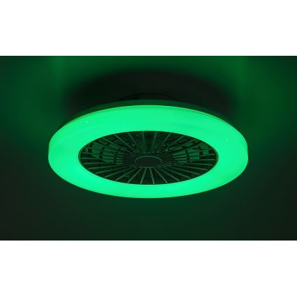 Rabalux - LED RGB Aptumšojama griestu lampa ar ventilatoru LED/48W/230V 3000-6500K + tālvadības pults