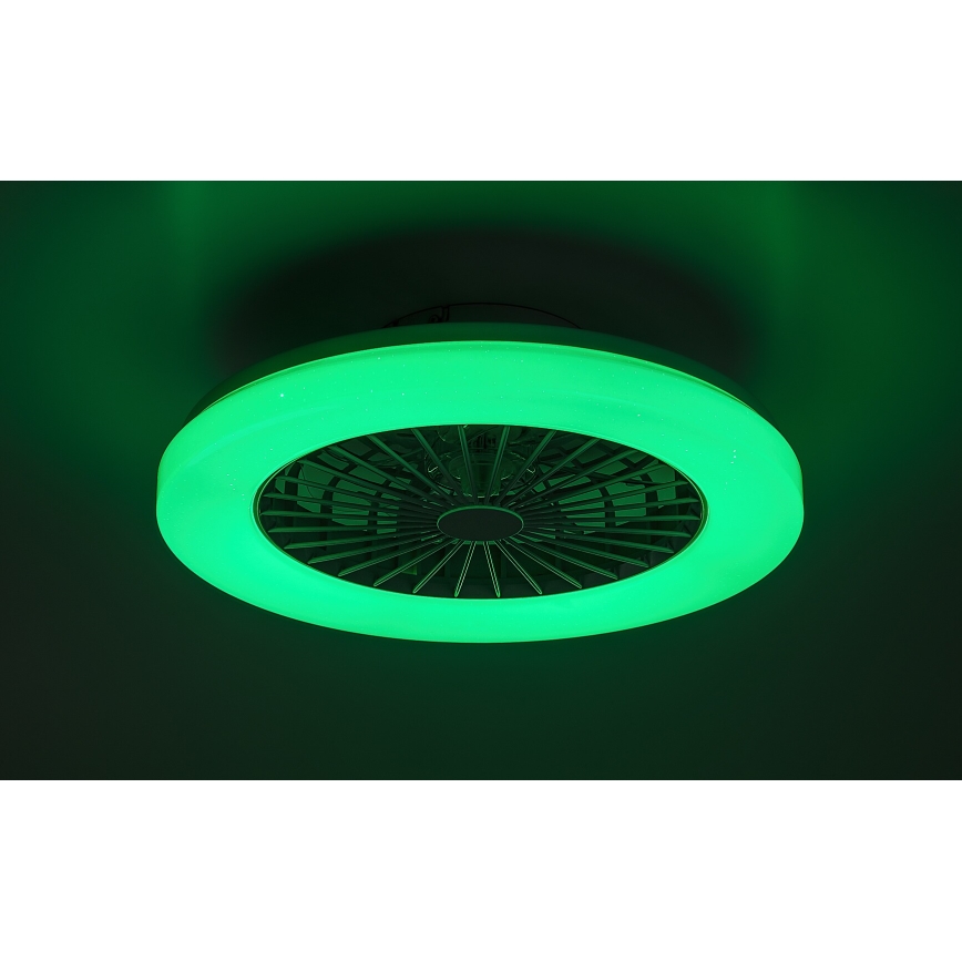 Rabalux - LED RGB Aptumšojama griestu lampa ar ventilatoru LED/48W/230V 3000-6500K + tālvadības pults