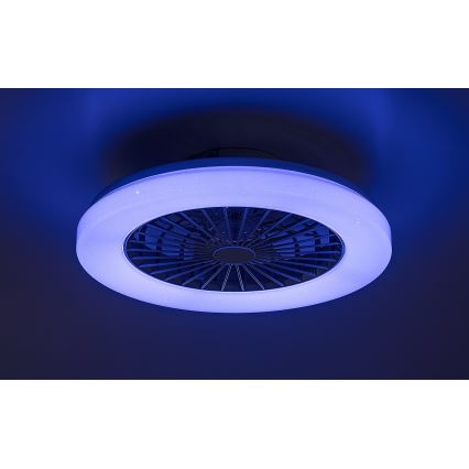 Rabalux - LED RGB Aptumšojama griestu lampa ar ventilatoru LED/48W/230V 3000-6500K + tālvadības pults