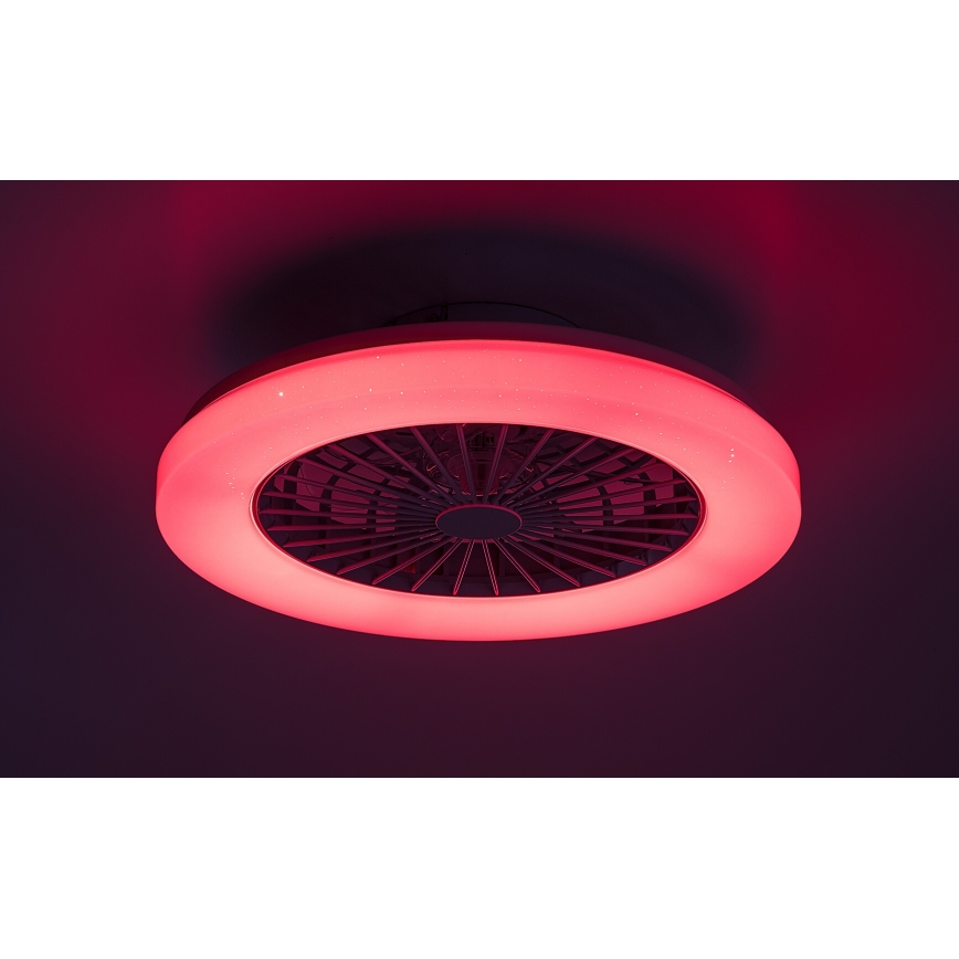 Rabalux - LED RGB Regulējams griestu gaismeklis ar ventilatoru LED/48W/230V 3000-6500K + tālvadības pults