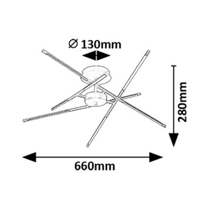 Rabalux - LED Virsapmetuma lustra LED/40W/230V 3000K melna