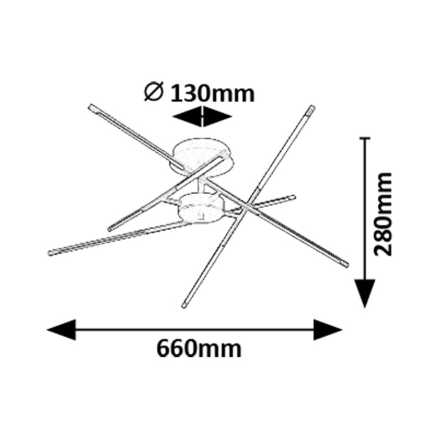 Rabalux - LED Virsapmetuma lustra LED/40W/230V 3000K melna