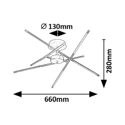 Rabalux - LED Virsapmetuma lustra LED/40W/230V 3000K zelta