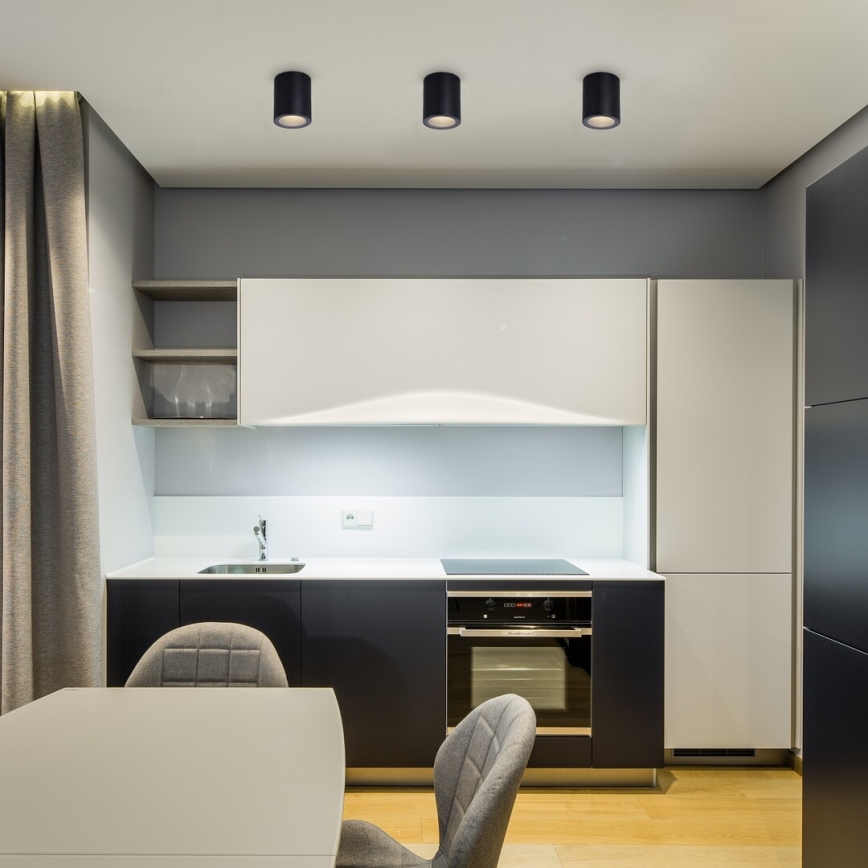 Rabalux - Griestu gaismeklis 1xGU10/35W/230V Ø 7 cm melns