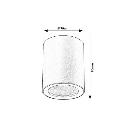 Rabalux - Griestu gaismeklis 1xGU10/35W/230V Ø 7 cm melns