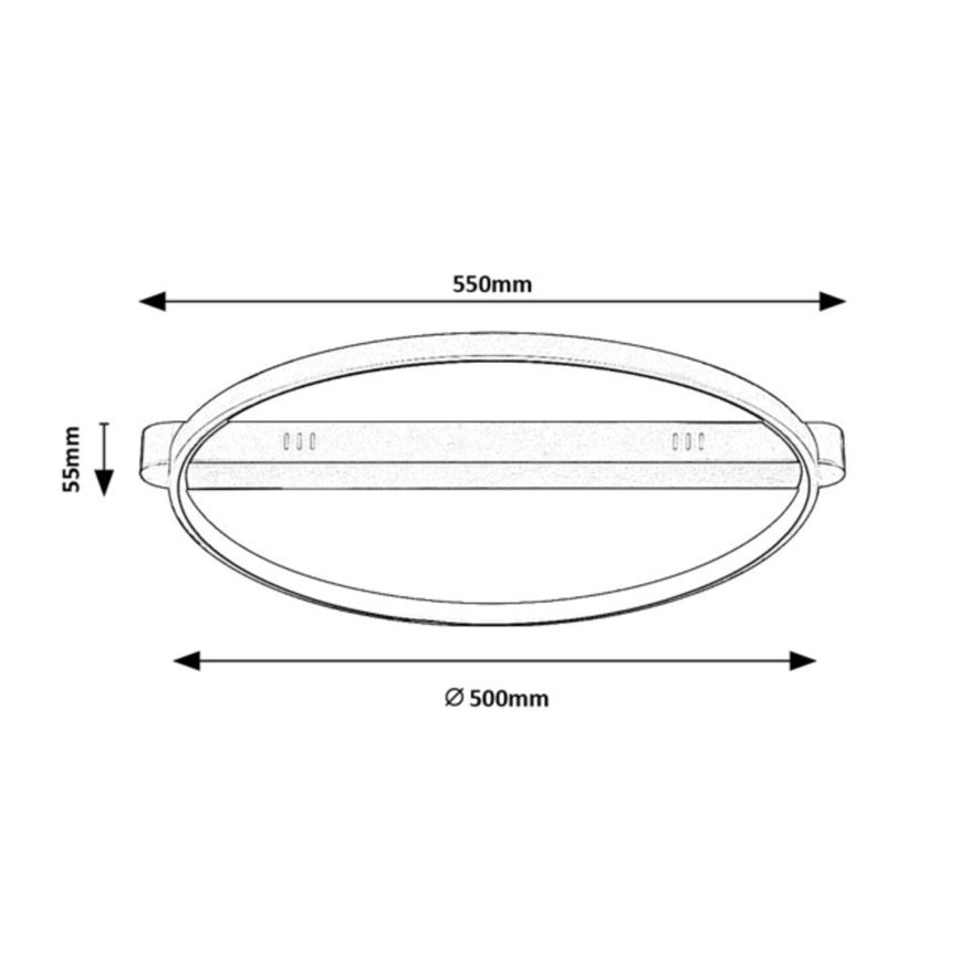 Rabalux - LED griestu lampa LED/45W/230V 3000K 50x55 cm melna