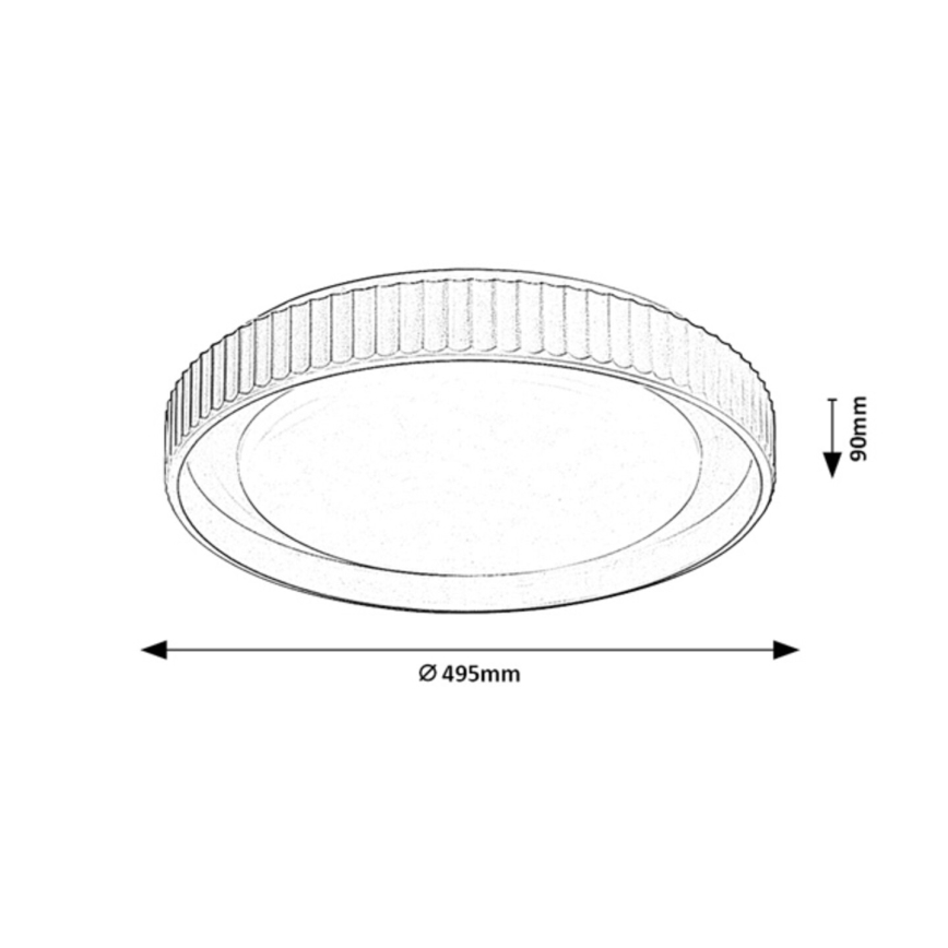 Rabalux - LED dimmējamais griestu gaismeklis LED/48W/230V 3000-6500K Ø 49,5 cm + tālvadības pults