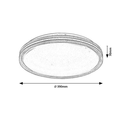 Rabalux - dimmējama LED griestu lampa LED/34W/230V 3000-6500K Ø 39 cm + tālvadības pults