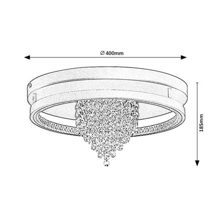 Rabalux - LED griestu gaismeklis LED/30W/230V 3000/3500/4000K Ø 40 cm