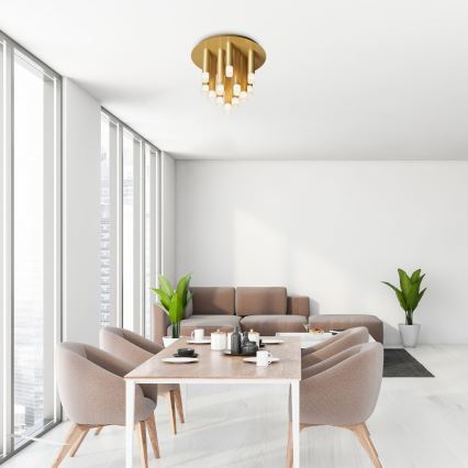 Rabalux - Zelta griestu gaismeklis 13xG9/5W/230V Ø 34 cm