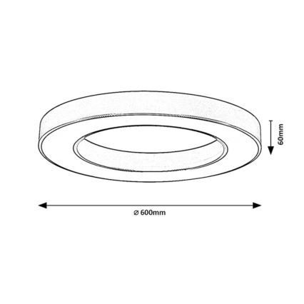 Rabalux - LED griestu gaismeklis ar regulējamu spilgtumu LED/45W/230V 3000-6500K Ø 60 cm zelta krāsā + tālvadības pults