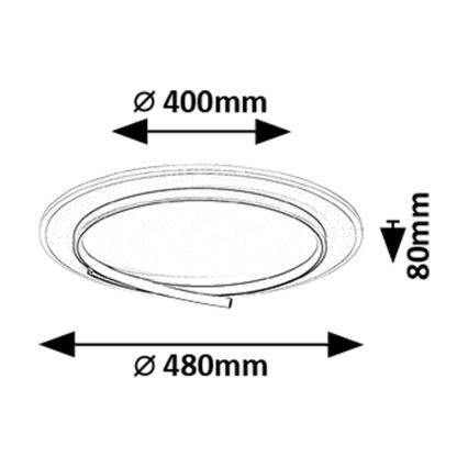 Rabalux - LED griestu gaismeklis LED/40W/230V 4000K Ø 48 cm