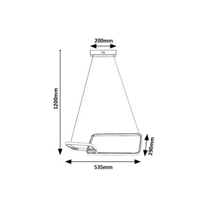 Rabalux - LED Virsapmetuma lustra LED/36W/230V 4000K