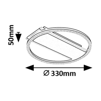 Rabalux - LED griestu gaismeklis LED/24W/230V 3000K Ø 33 cm