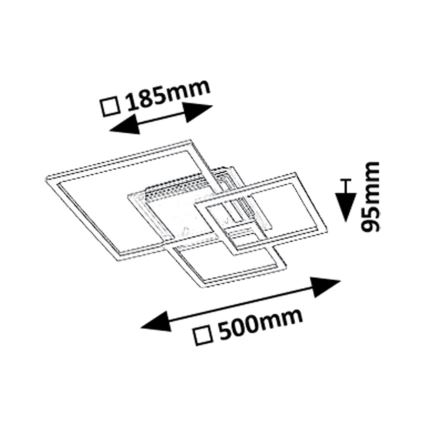 Rabalux - LED griestu lampa LED/40W/230V 3000K 50x50 cm