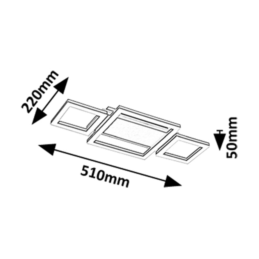 Rabalux - LED griestu gaismeklis LED/24W/230V 4000K 22x51 cm