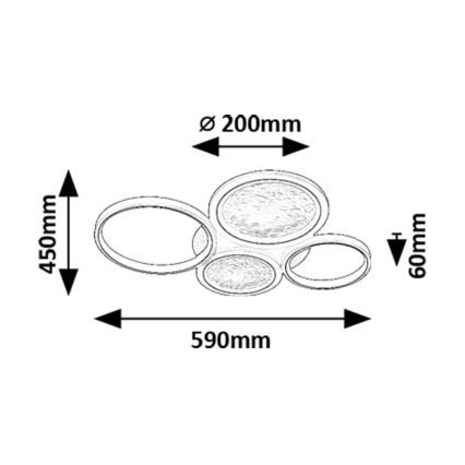 Rabalux - LED Aptumšojama griestu lampa LED/40W/230V 3000-6500K + tālvadības pults