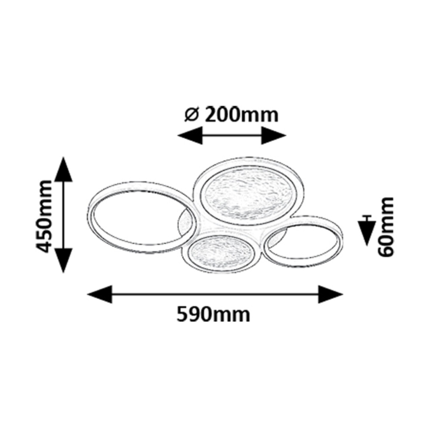 Rabalux - LED Aptumšojama griestu lampa LED/40W/230V 3000-6500K + tālvadības pults