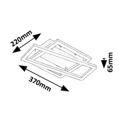 Rabalux - LED griestu gaismeklis LED/24W/230V 3000K 22x37 cm