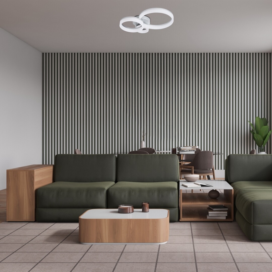 Rabalux - LED griestu gaismeklis LED/24W/230V 3000/4000/6500K 38x51 cm matēts hroms