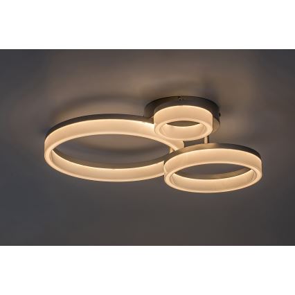 Rabalux - LED griestu gaismeklis LED/24W/230V 3000/4000/6500K 38x51 cm matēts hroms