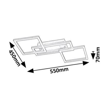 Rabalux - regulējams LED griestu gaismeklis LED/40W/230V 3000-6500K 45x55 cm + tālvadības pults
