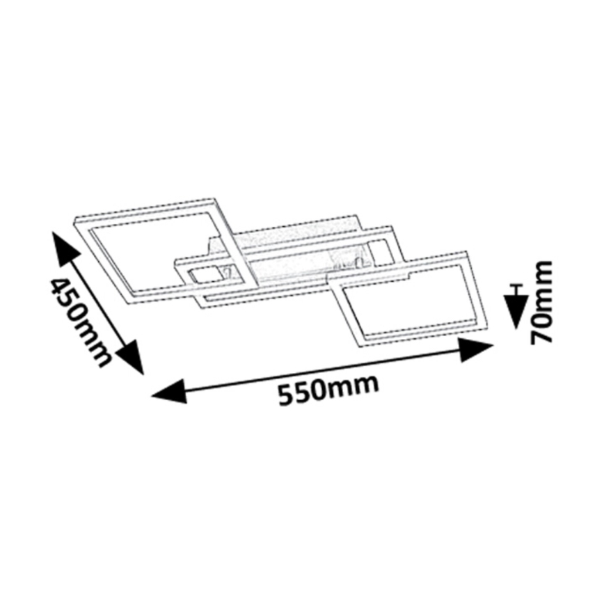 Rabalux - regulējams LED griestu gaismeklis LED/40W/230V 3000-6500K 45x55 cm + tālvadības pults