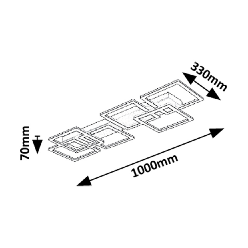 Rabalux - LED dimējams griestu gaismeklis LED/40W/230V 3000-6500K 33x100 cm + tālvadības pults