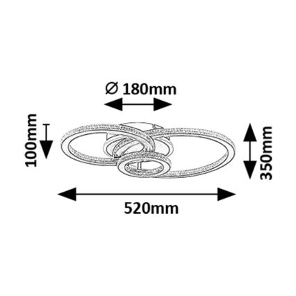 Rabalux - LED aptumšojama griestu lampa LED/40W/230V 3000-6500K ar tālvadības pulti 35x52 cm