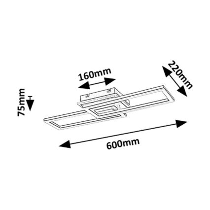Rabalux - LED ar regulējamu spilgtumu griestu gaismeklis LED/30W/230V 3000-6500K + tālvadība, garums 60 cm