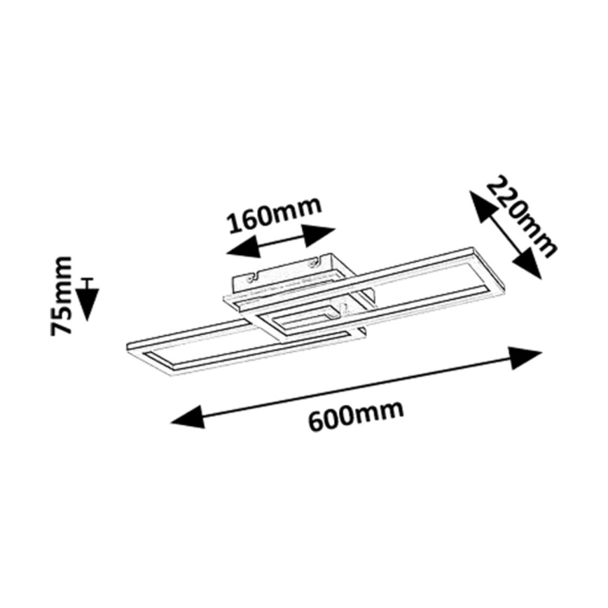 Rabalux - LED ar regulējamu spilgtumu griestu gaismeklis LED/30W/230V 3000-6500K + tālvadība, garums 60 cm