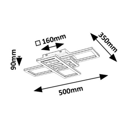 Rabalux - LED aptumšojams griestu gaismeklis LED/40W/230V 3000-6500K + tālvadības pults 35x50 cm