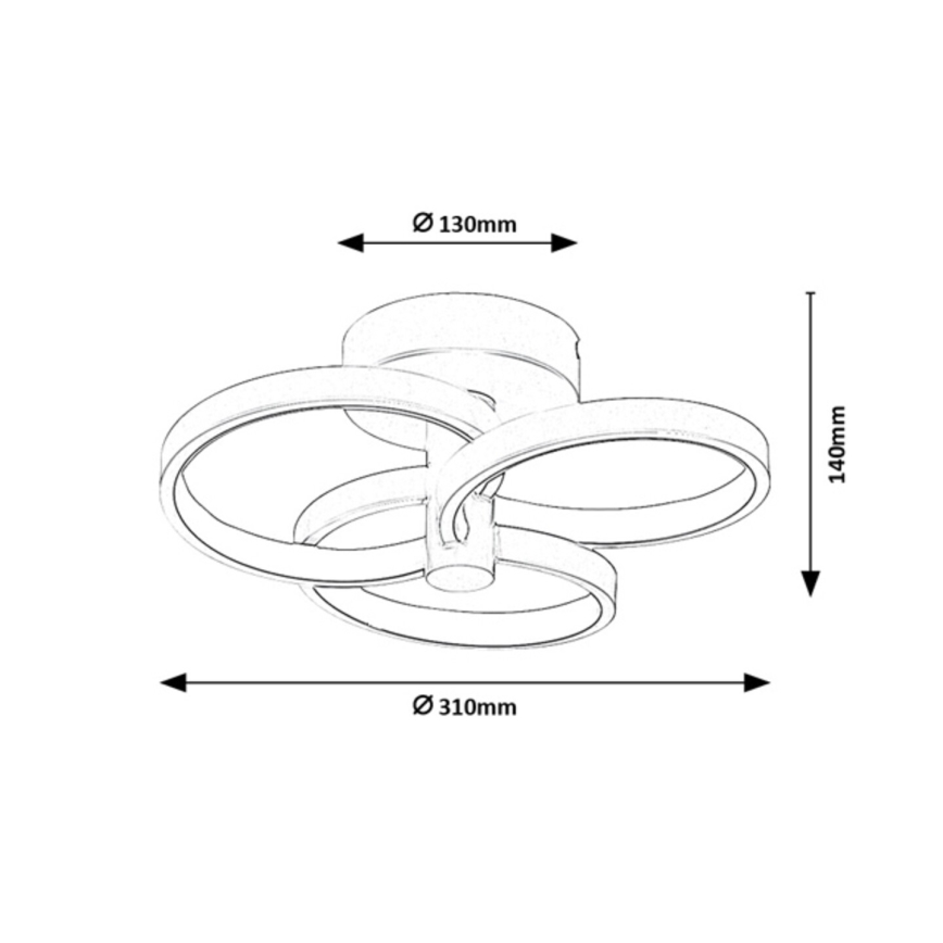 Rabalux - LED regulējams griestu gaismeklis LED/32W/230V 3000-6500K Ø 31 cm bēžs + tālvadības pults