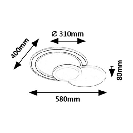Rabalux - LED RGB Dimējama griestu lampa LED/40W/230V 3000-6500K + tālvadība Ø31 cm