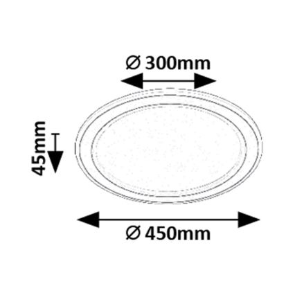 Rabalux - LED RGB Aptumšojama griestu lampa LED/22W/230V 3000-6500K + tālvadības pults