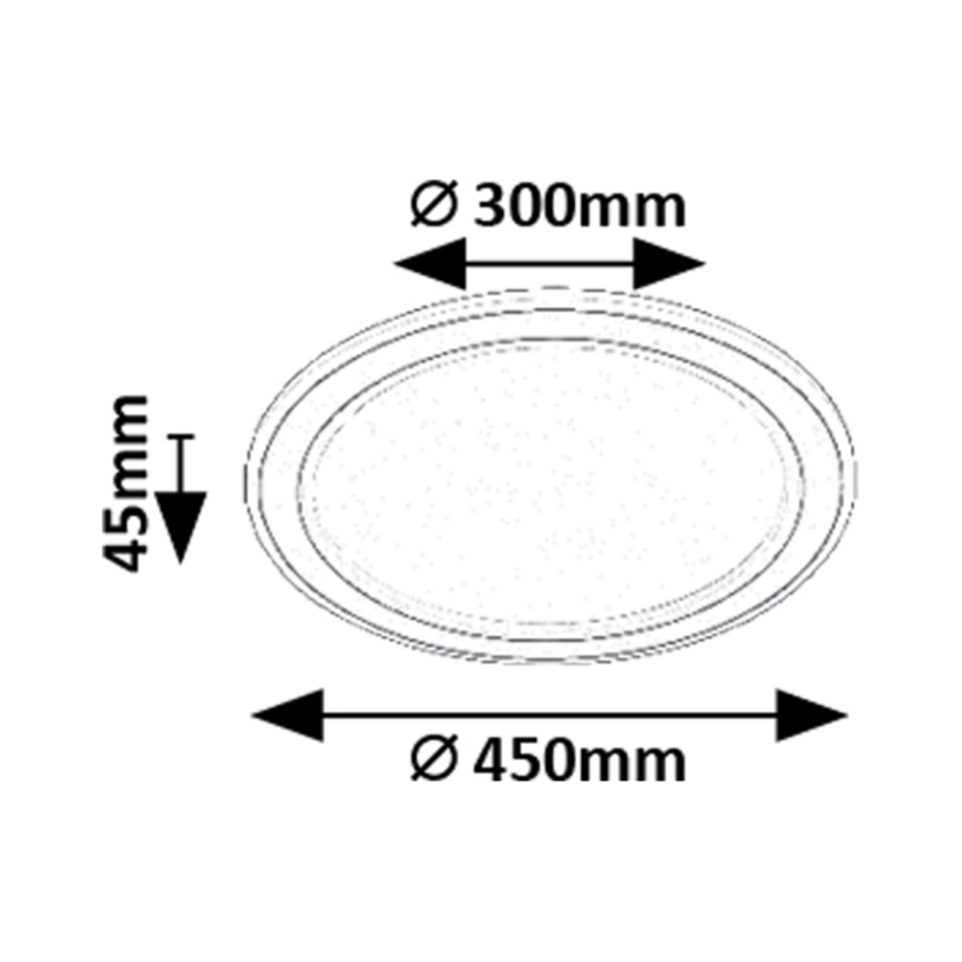 Rabalux - LED RGB aptumšojama griestu lampa LED/22W/230V 3000–6500K Ø 45 cm + tālvadības pults