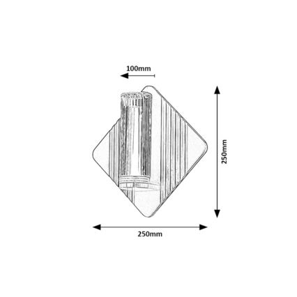 Rabalux - LED vannas istabas sienas gaismeklis LED/7W/230V IP44 melns/zelts
