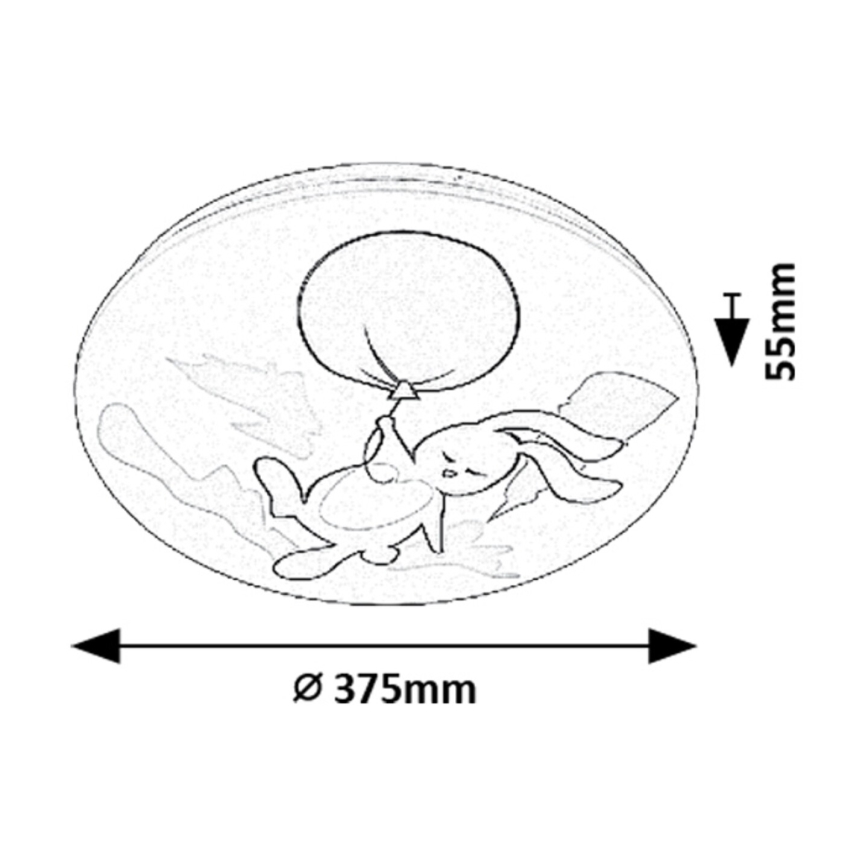 Rabalux - LED bērnu griestu gaismeklis LED/24W/230V 3000K diam. 37,5 cm
