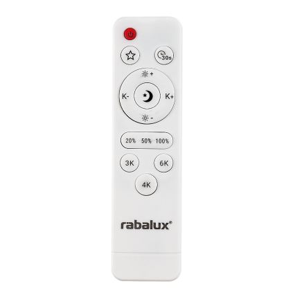 Rabalux - LED aptumšojama griestu lampa LED/20W/230V 3000-6500K Ø 38,5 cm melna + tālvadības pults