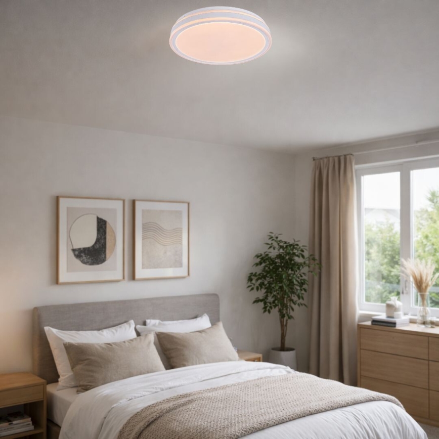 Rabalux - LED dimējama griestu lampa LED/23W/230V 3000-6500K diametrs 38,5 cm melna + ar tālvadības pulti
