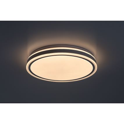 Rabalux - LED dimējama griestu lampa LED/23W/230V 3000-6500K diametrs 38,5 cm melna + ar tālvadības pulti
