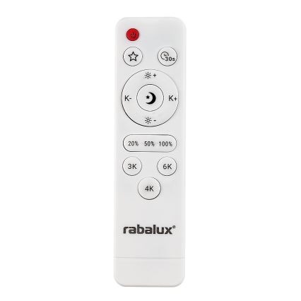 Rabalux - LED dimējama griestu lampa LED/23W/230V 3000-6500K diametrs 38,5 cm melna + ar tālvadības pulti